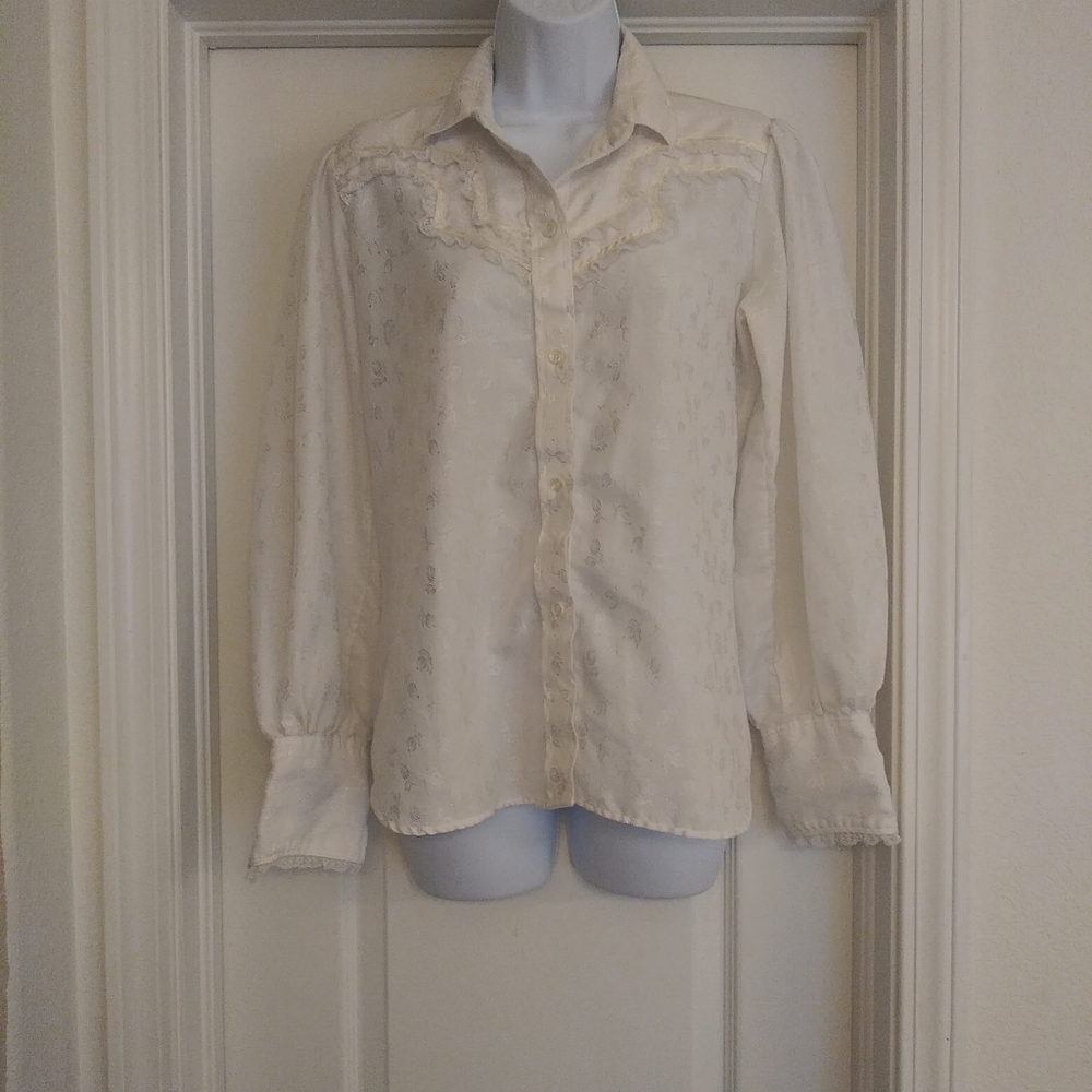 Fenton Lace White Button Down Shirt
